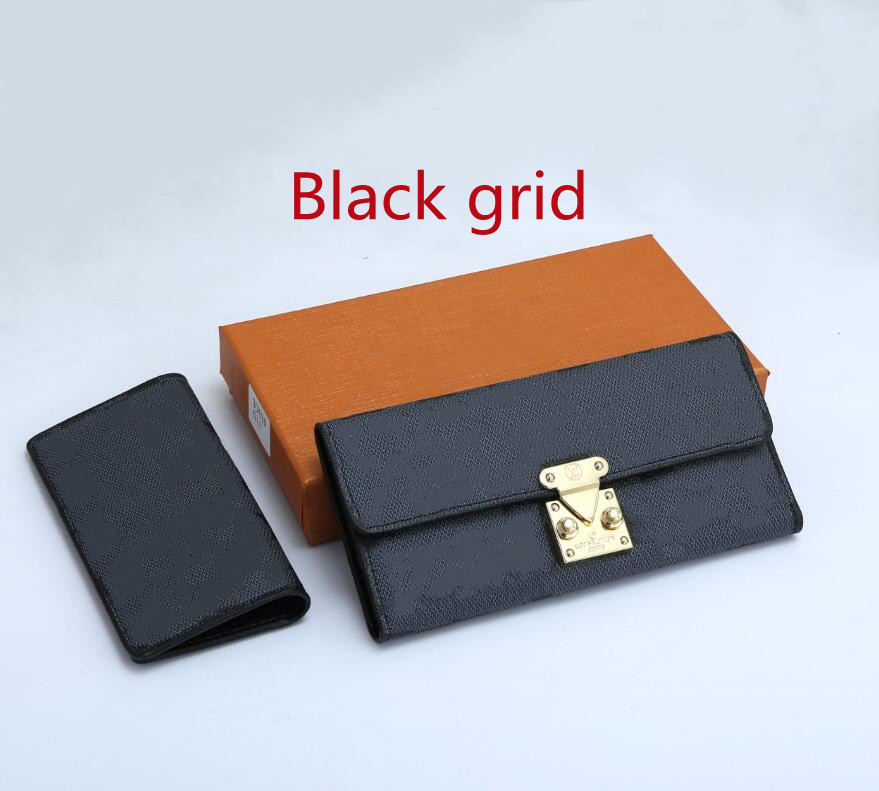 

Luxury 6 colors Men women Clutch Wallets Leather coin purse Lady card holders Neutral money bag leather Fashion bags with gift box