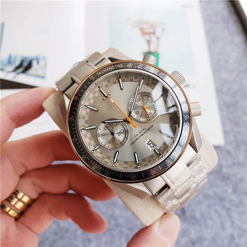 

AAA High quality 44MM Luxury Fashion Men's Watch Automatic mechanical Stainless Steel Case all small needle work with calendar