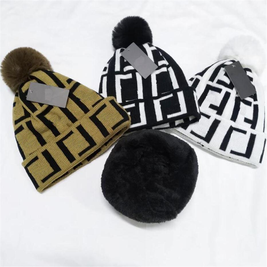 

Winter Keep Warm Crochet Wool Knitted Hat Brand Designer Letter Print Beanie Pom Pom Men Women Outdoor Snowfield Skiing Hats Elast243K, Mixed random send