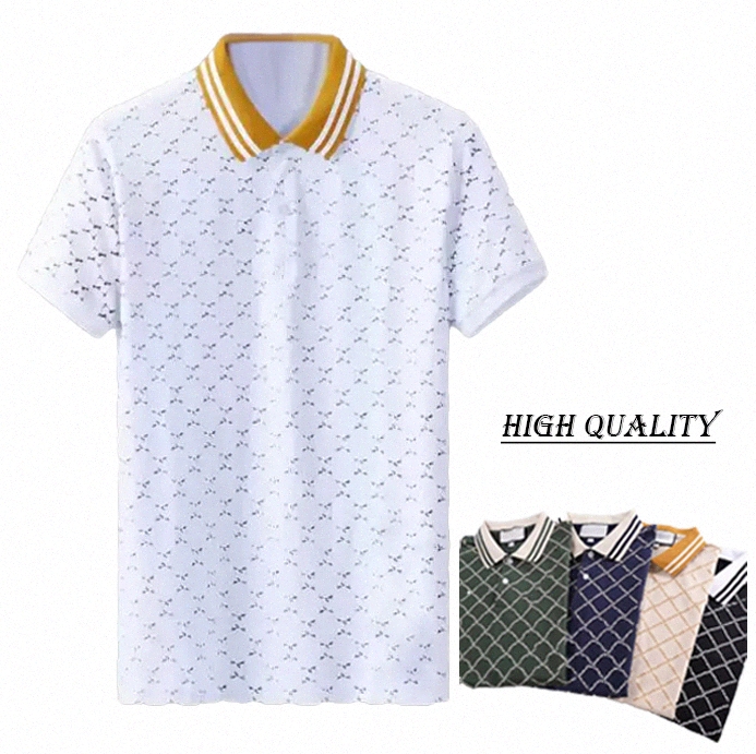 Mens Stylist Polo T Shirt High quality Designer tshirt Summer Stand Collar Short Sleeve shirts Italy Men Clothes Fashion Casual Mens T-Shirt Asia