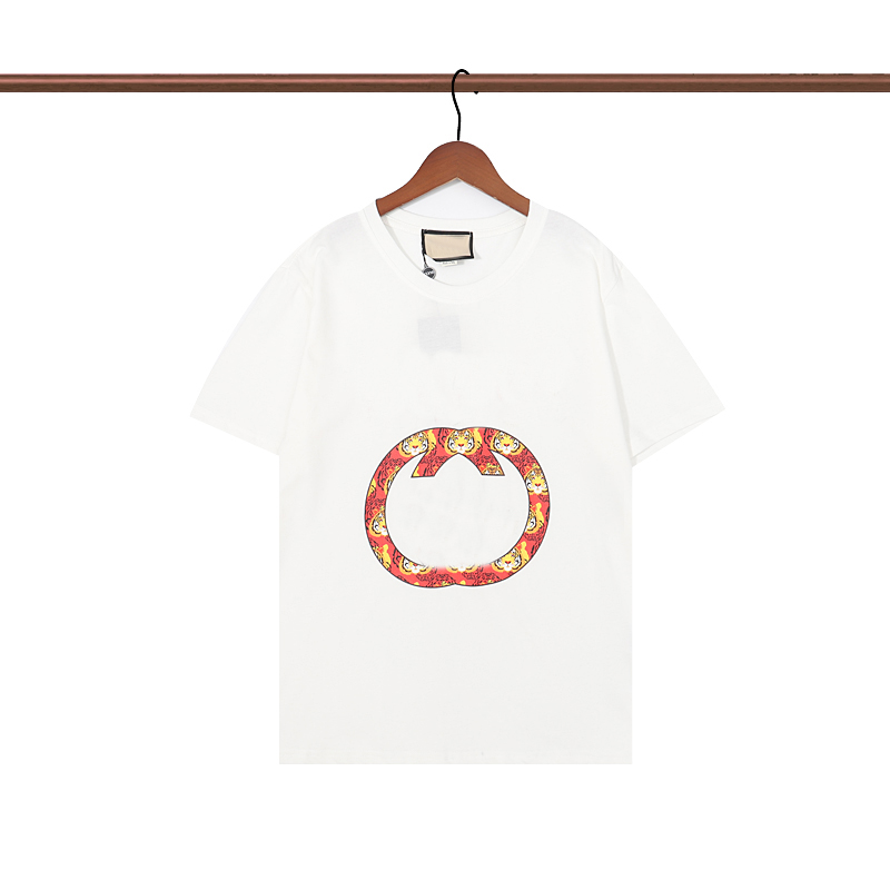 

Women' T-Shirt Designer Trendy Fashion Digital Printing Casual Loose Versatile Couple Wear ECG8, White