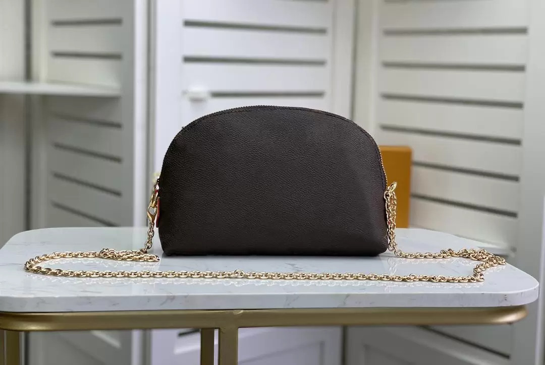 

Single Shoulder Chain Bag Casual Designer Cosmetic Storage Bags Coin Purse M47353 M47515 N47516 N60024 Handbag Toiletry Ladies Fashion Makeup Organizer, Brown plaid