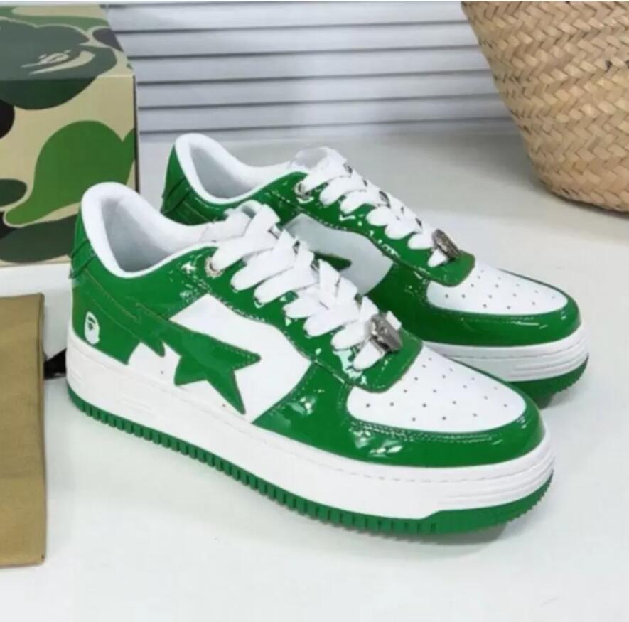 

A Bapestas Sta Low ABC Camo Stars ladies fashion casual shoes classic designer Joker platform breathable ladies white green red black yellow Joker sneakers size 35-45, Customize