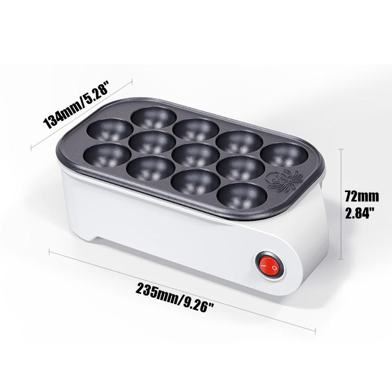 

Bread Makers 12 Hole Octopus Ball Machine Grill Plate Electric Tayaki Japanese Cake Oven Meatball