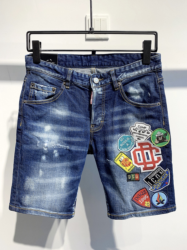 

Hot sales Men Short Jeans Pants Hole Light Blue Dark GREY ITALY Brand Man's Shorts Panties Streetwear denim Skinny Slim Straight D2 Biker Jean breechcloth DSQ Scanties, 9828-1