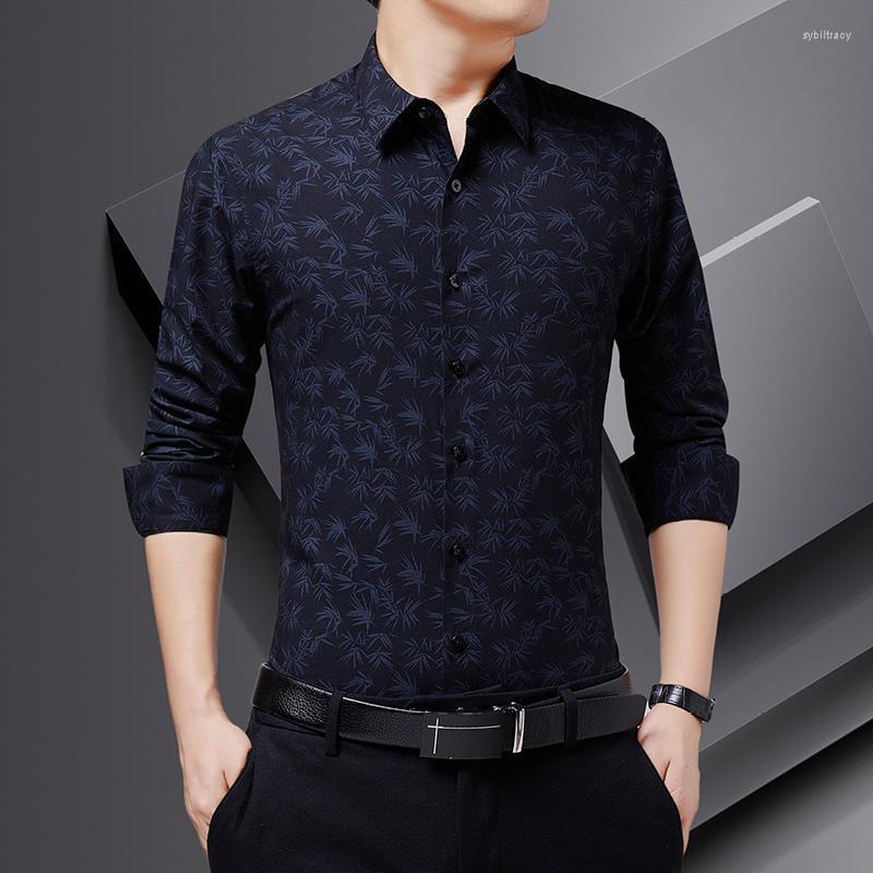 

Men's Dress Shirts Brand Men Spring And Autumn Long Sleeve Shirt For Business Work Print Slim Turn-Down Collar ShirtsMen's Sybi22, White men shirts