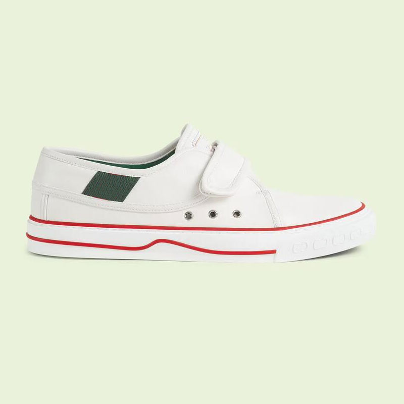 

Designer Tennis 1977 Canvas shoes New White leather Men ACE Green and red Web Low Flat Sneaker, As pic