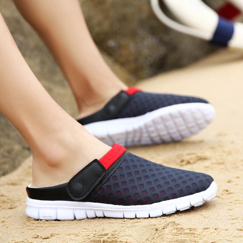 

Sandals WCBOD Men Summer Garden Sandal 2022 Woman Mesh Breathable Padded Beach Flops Shoes Shower Slippers, 2277 black