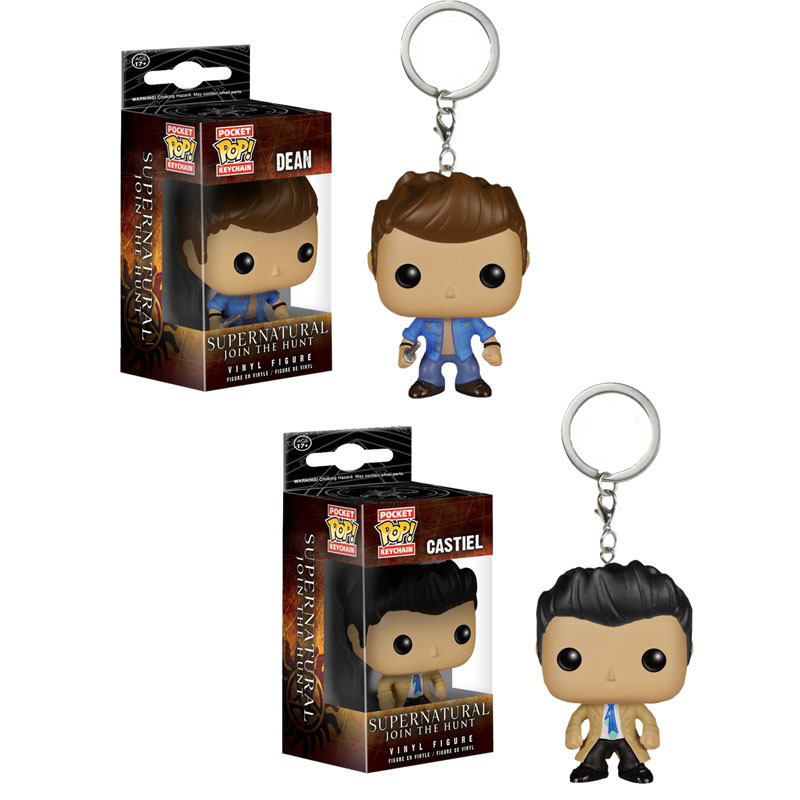 

Funko POP evil Figures power keychain Dean Castiel Sam pendant doll toy wholesale, Customize