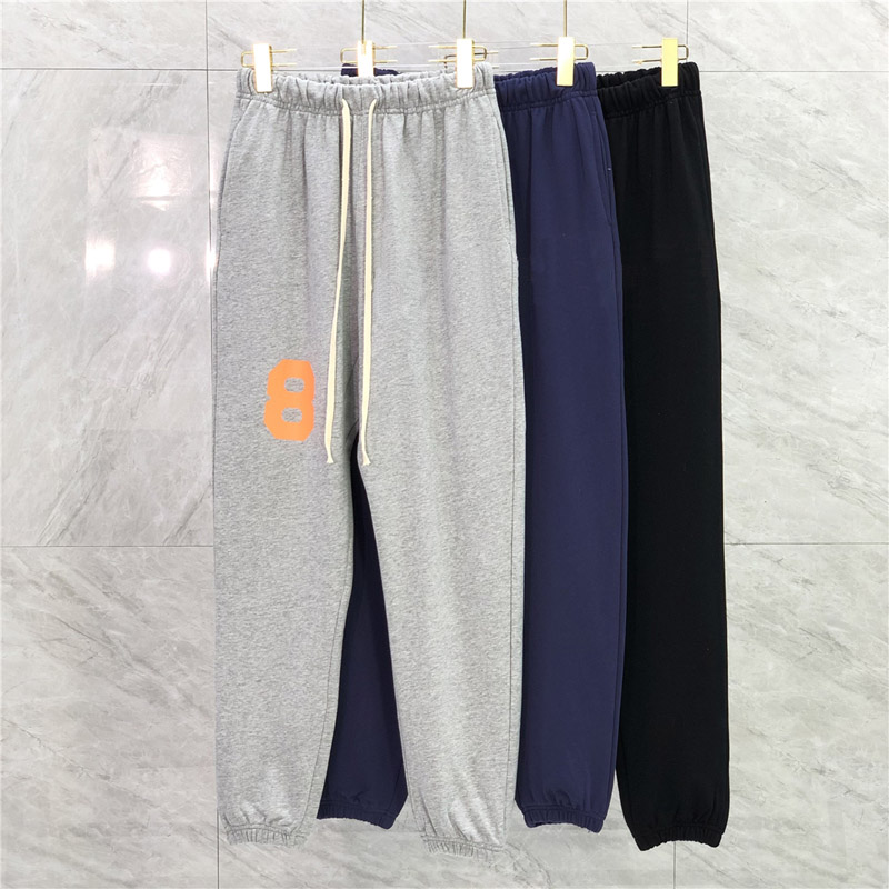 

22ss Autumn Winter Pants Women Men High Street Drawstring Trousers Fashion Casual Jogging Bottoms, Black