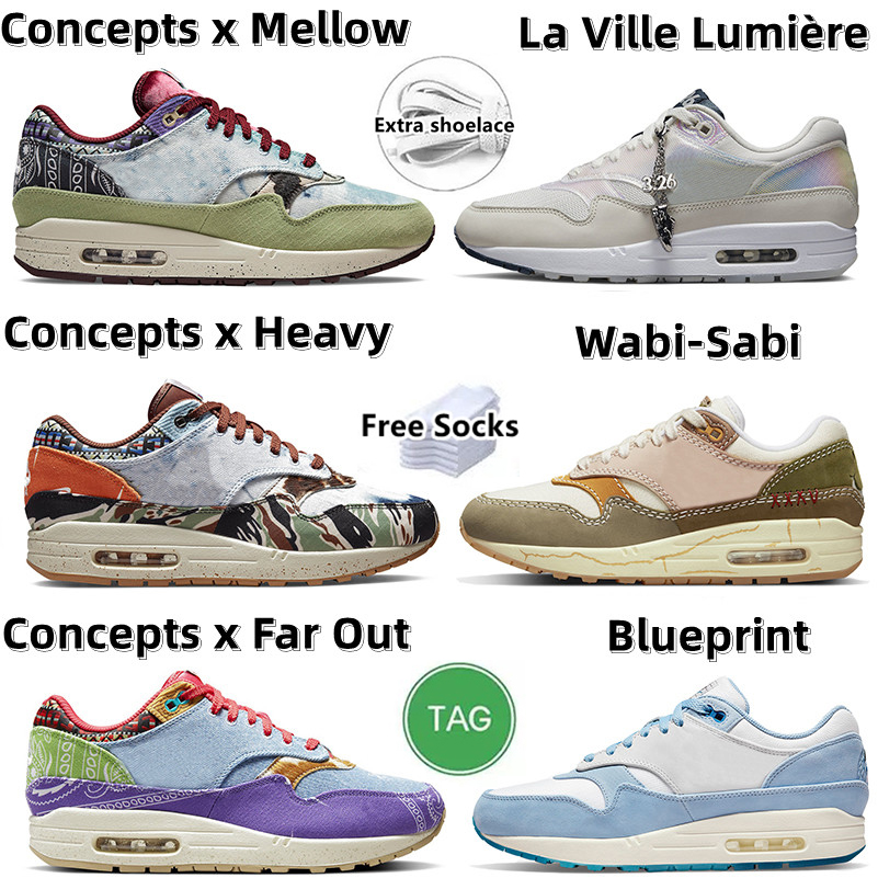 

Concepts x 1 87 Mens running Shoes La Ville Lumière Mellow Far Out Heavy Wabi-Sabi Blueprint DN1803-300 mens womens Outdoors Sports sneakers Designer shoe 36-47