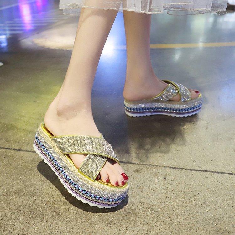 

Slippers Women's Summer 2022 Thick Bottomed Shoes Open Toe Waterproof Platform Outdoor Drop