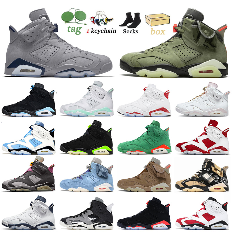 

2022 Fashion Jumpman 6 6s Womens Mens Basketball Shoes Georgetown Cactus Jack UNC Red Oreo Mint Foam Carmine Black Infrared Bordeaux Midnight Navy Trainers Sneakers, D47 quai 54 purple 40-47