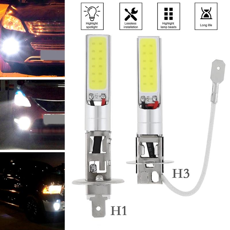 

Car Headlights 2PCS H1/H3 Led Headlight Bulb For Driving Super Bright White COB Headlamp 20W 12VDC Lights