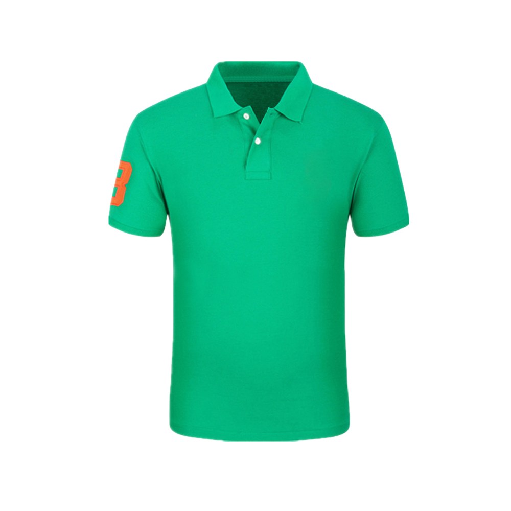 

New Fashion Summer Style Top Quality Men's Washed Pique Polo Short Sleeve With Embroidered Logo for Men USA Size S-XXL, As picture