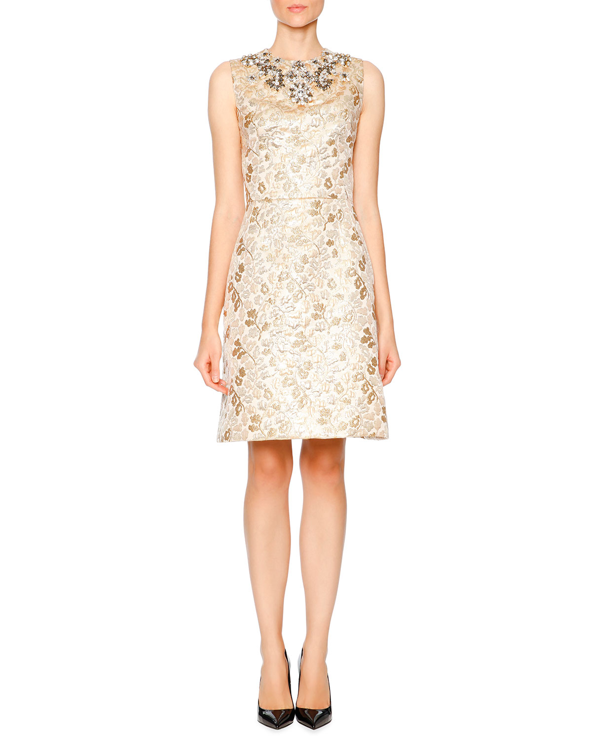 

Fashion Beaded Women Sheath Dress Round Neck Dresses 121901, As pictures