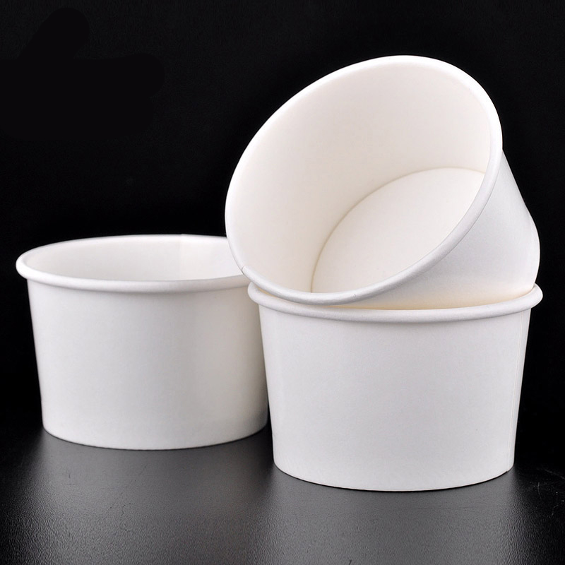 

White Paper Ice Cream Bowl with Arched Cover Disposable Water-ice Snowsludge Cup Bowl Party Supplies 100pcs/lot SK718