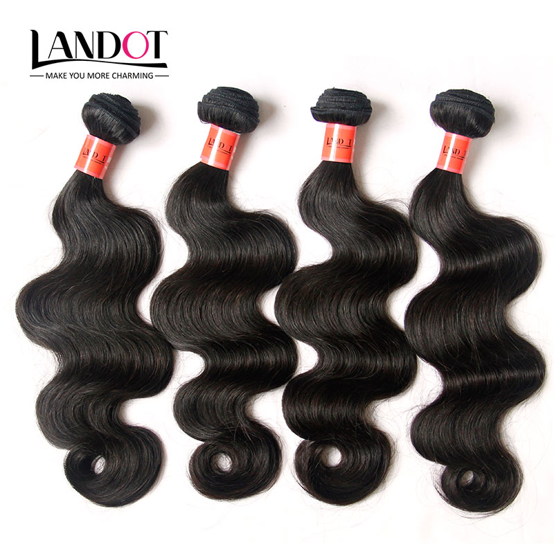 

Brazilian Virgin Hair Weave Body Wave 8"-36" 9A Top Quality Brazilian Human Hair Weave 4 Bundles Unprocessed Brazillian Wavy Hair Extensions, Natural color