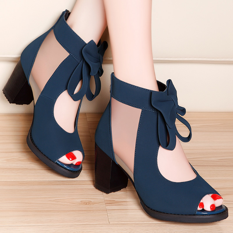 

Elegant woman shoes fashion high heel hot seller new style women shoes, Blue