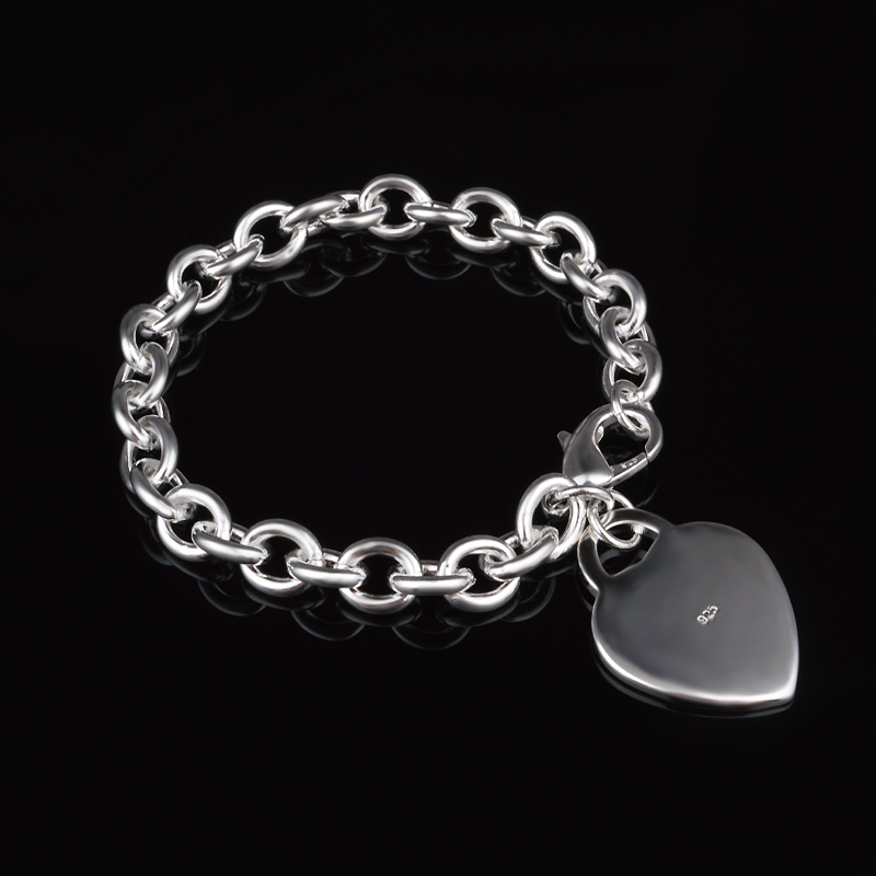 Livraison gratuite avec numéro de suivi Top vente 925 Bracelet en argent Europe licence Bracelet coeur bijoux en argent 20 Pcs/lot pas cher 1773