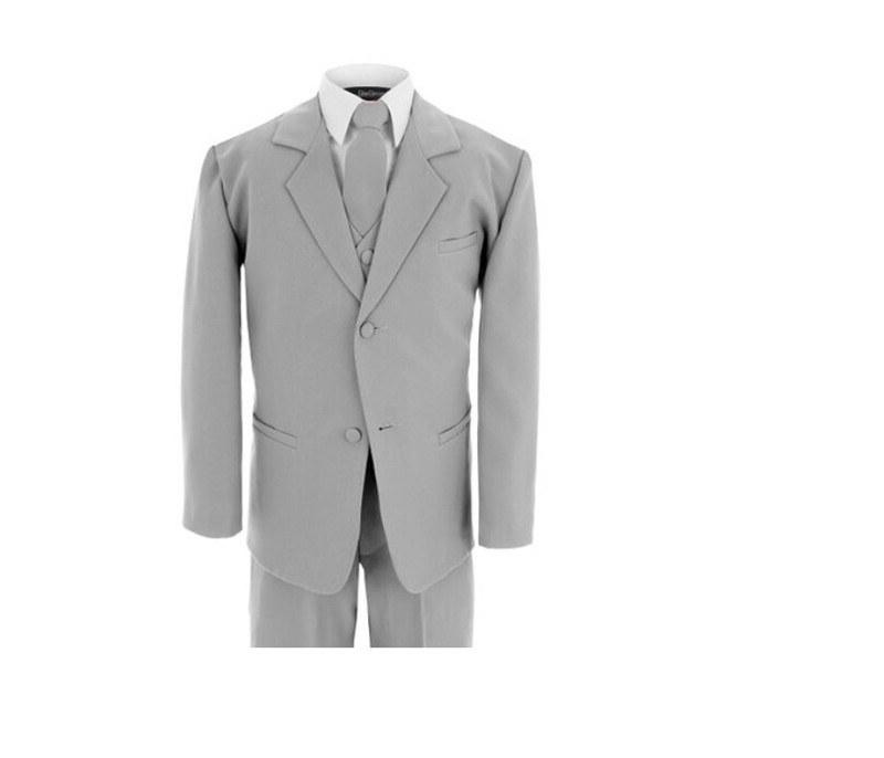 

Custom boy suits for wedding fashion pure color two button boy suits boys formal occasion suits tuxedos(jacket+pants+vest+tie), Ivory