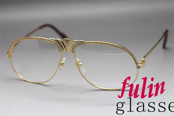 

Wholesale-Hot Crown Bezel 1112565 Brand Eyeglasses in Gold limited edition Glasses Size: 58 -15-135 mm 18K Gold