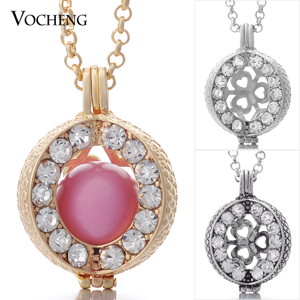 

Guardian Angel Cage Necklace 3 Colors Brass Metal Harmony Balls in Chain Necklaces with Stainless Steel Chain VA-051