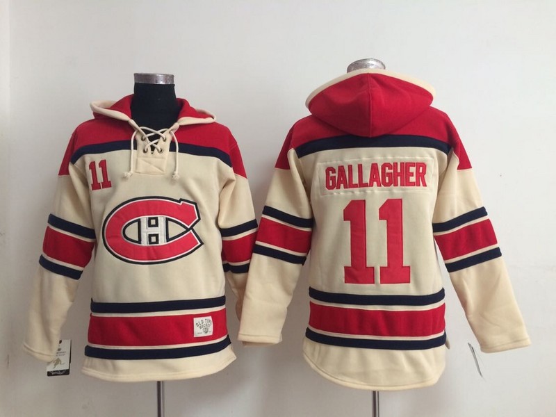 

Top Quality ! Montreal Canadiens Old Time Hockey Jerseys 11 Brendan Gallagher Red CreamHoodie Pullover Sweatshirts Winter Jacket, Beige