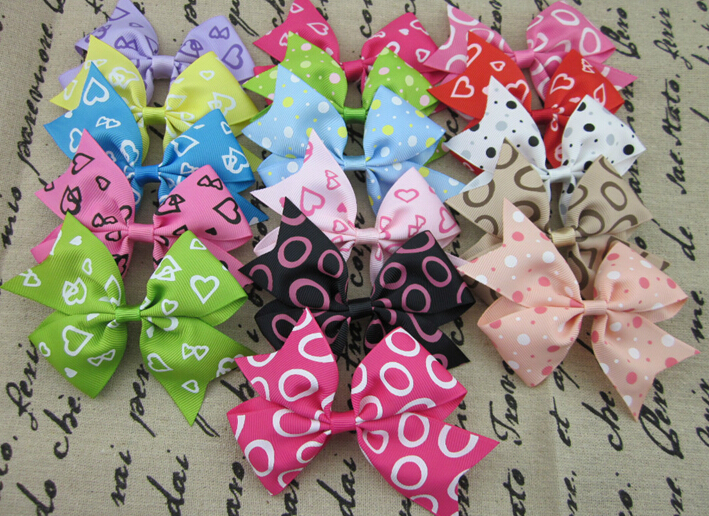 

FREE SHIPPINGHOT ribbon hair bows for children hair accessories boutique bows WITHOUT CLIP for baby girls 16pcs, Multi-color