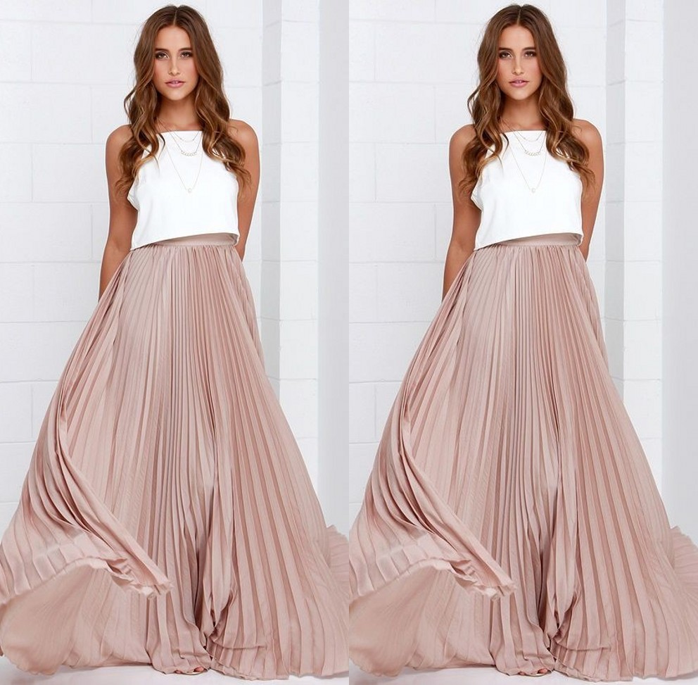 

Nude Pink Skirt Pleated Gorgeous Ruffles Maxi Dresses for Women A-line Elastic Waist Prom Party Long Skirt for Women, Army green