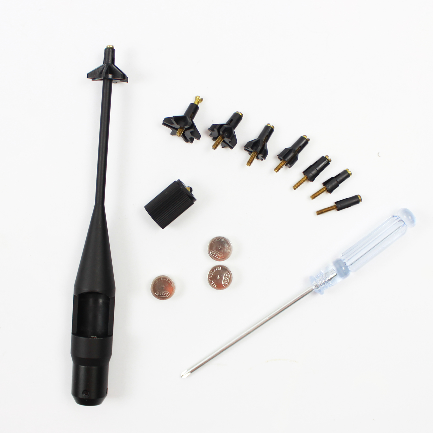 

Red Laser Bore Sight Collimator With Quick Twist Activation fit for .177 to .78 cal