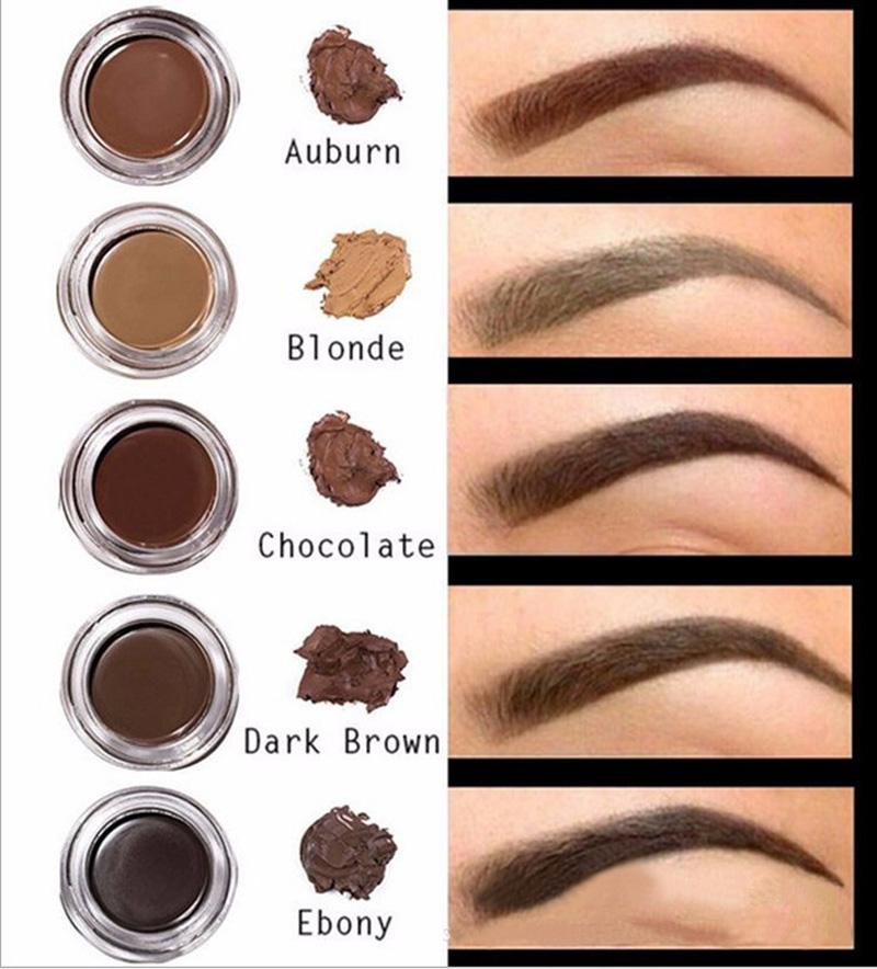 

High-quality Pomade Medium Brown Waterproof Makeup Eyebrow 4g Blonde Chocolate Dark Brown Ebony Auburn Medium Brown EBONY, Mixed color