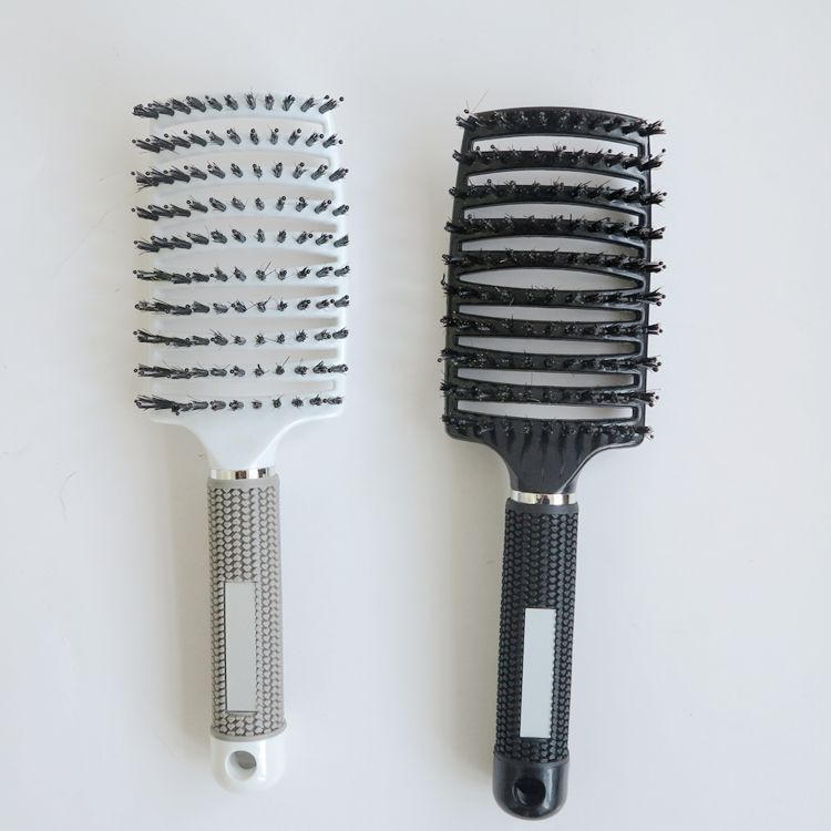 

New Bristle Hair Brushes comb for hair extensions Anti-static Heat Curved Vent Barber Salon Hair Styling Tool Rows Tine Comb Plastic