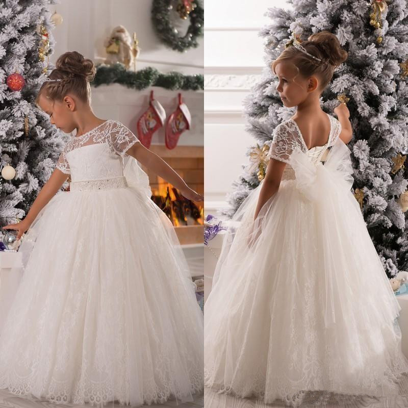 

new Handmade Flower Little Girl Formal Dresses Princess Gown Dresse, Hunter
