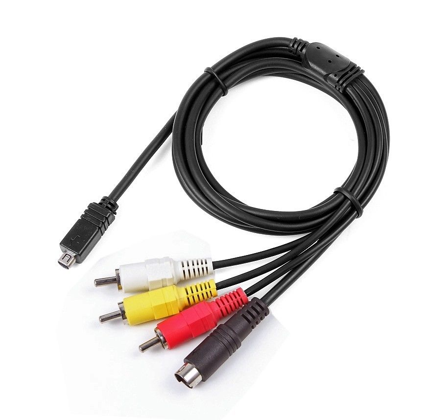 

AV A/V Audio Video TV-Out Cable Cord Lead For Sony Camcorder Handycam DCR-HC28/e