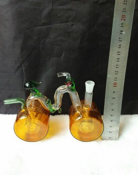 

free shipping ----- 2015 new Bike style stained glass hookah / glass bong, oversized wheels, gift pot + running board + straw, spot sales