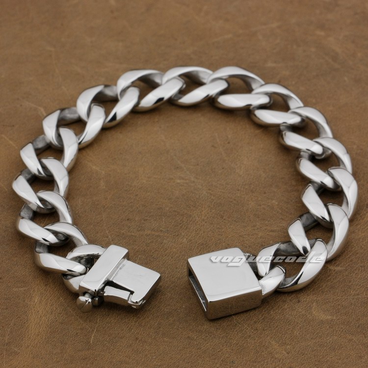

9 Lengths 316L Stainless Steel Mens Biker Bracelet 5D005