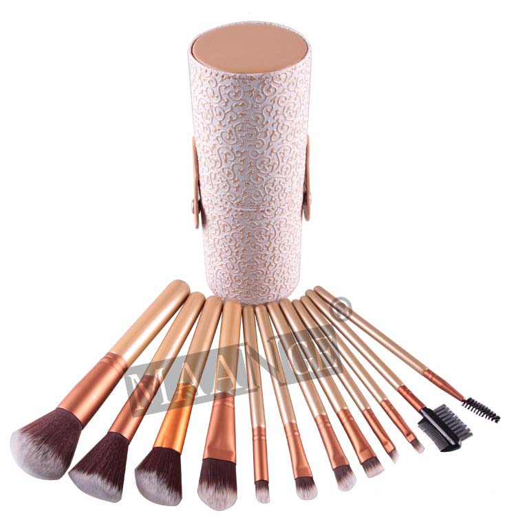 

10pcs Woman maange Makeup Brushes 12 PCS Cosmetic Set Eyeshadow Blusher Brush kit Black Holder Case Make up Brush Maquiagem 10Sets