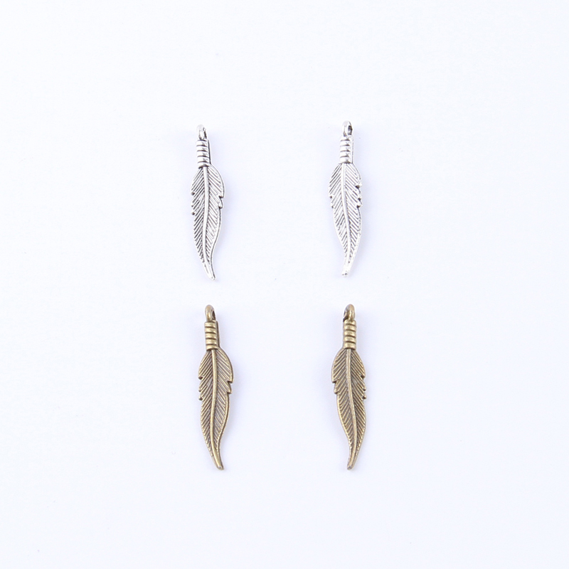 

New fashion silver/copper retro Feather Pendant Manufacture DIY jewelry pendant fit Necklace or Bracelets charm 400pcs/lot 4772