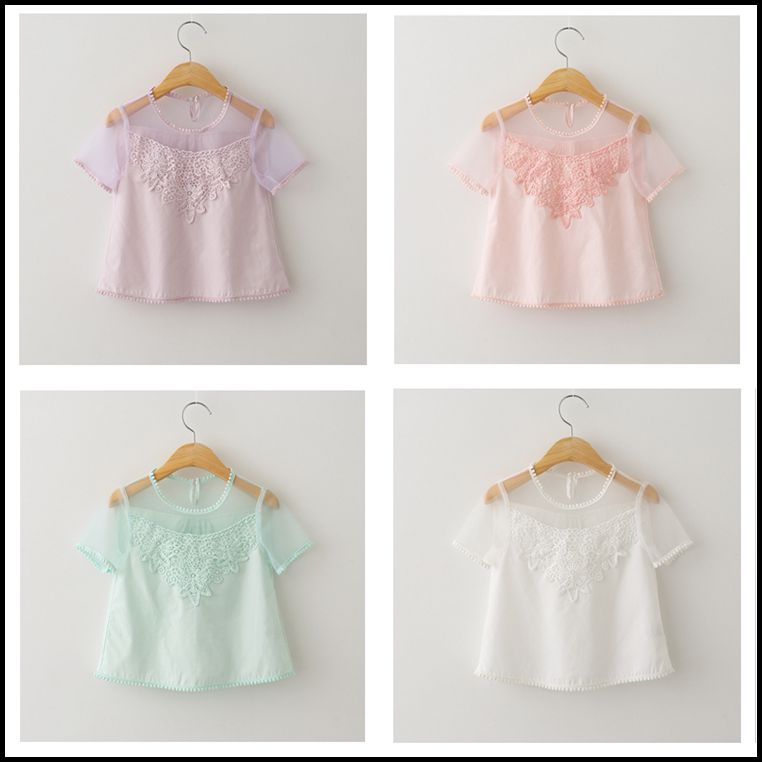blusas de encaje cortas