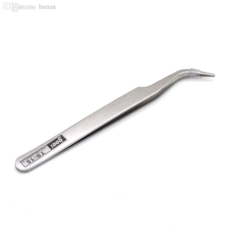 

Black Silver Stainless Steel Curved Straight Nail Tweezers Tools Eyelash Nippers Nail Art Set & Kits Free Ship