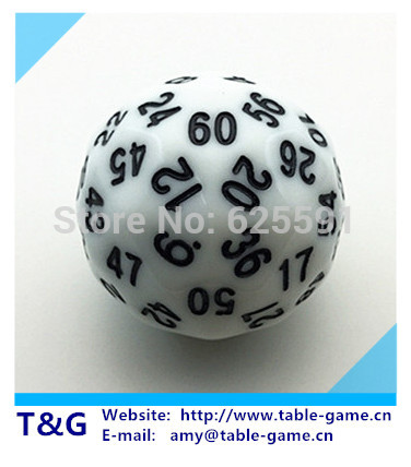 

T&G dice High Quality White 60 Sided D60 Dice Brinquedos Juguetes Dungeon and Dragons rpg d&d dados