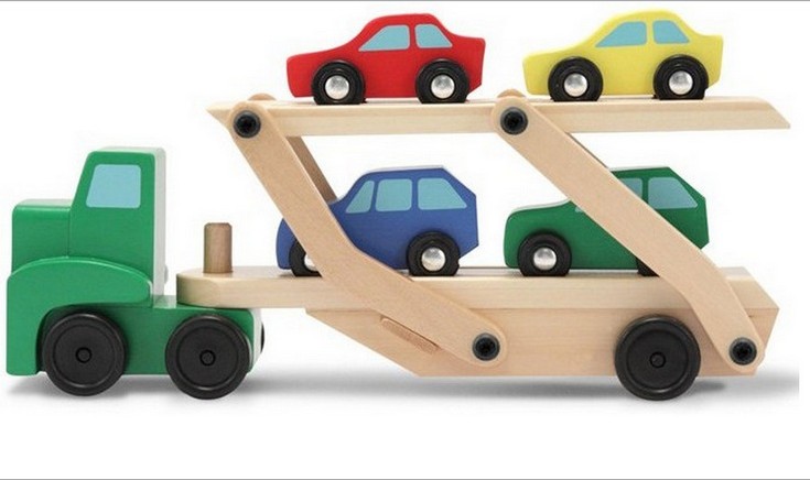 coches de madera para niños