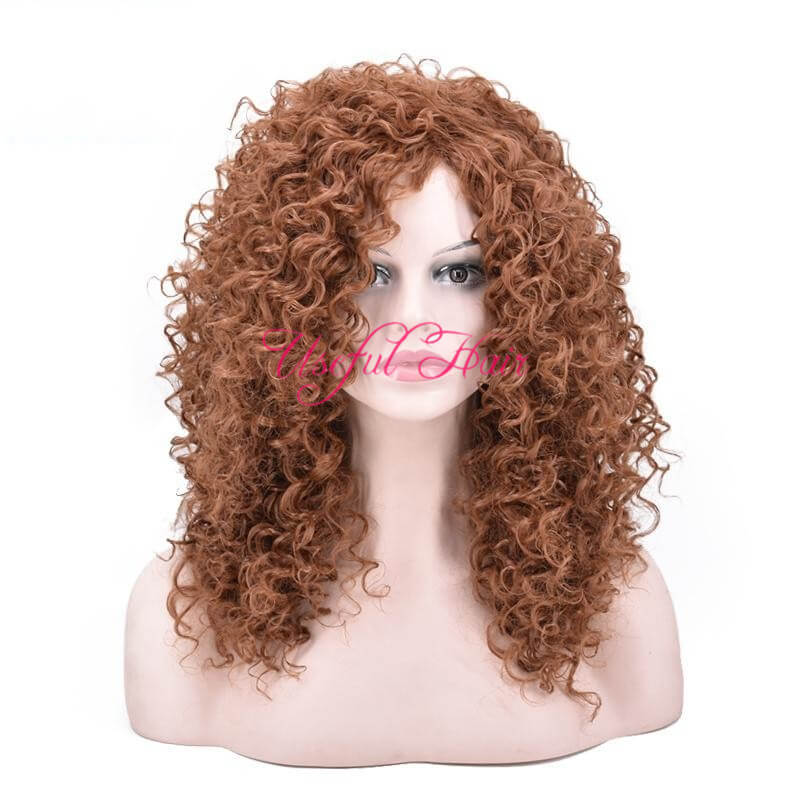 

HAIR WIGS KINKY CURLY Bounce CURL Micro braid wig african american JANAMINAC CURLY HIGH TEMPRATURE 18inch synthetic wigs for black women, Ombre purple