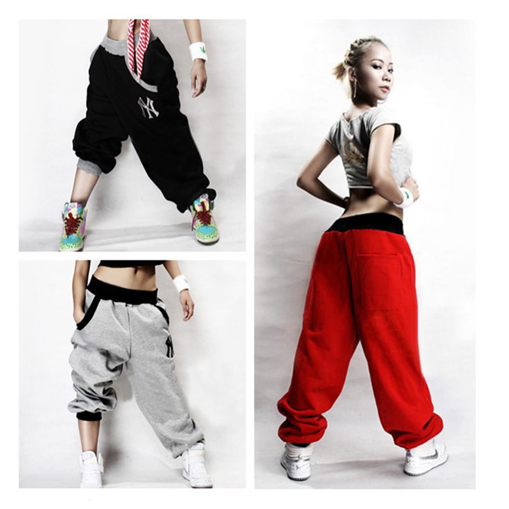 

Wholesale-N94 2016 newest Mens Womens Trousers Slacks Casual Harem Baggy Hip Hop Dance Sport Sweat Pants free shipping, Black