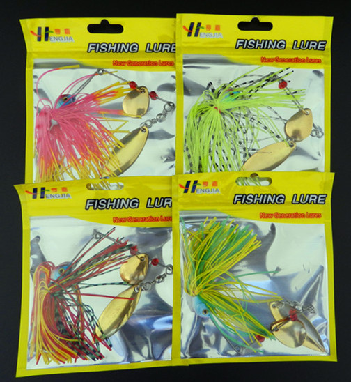 

New Arrival Buzzbait Fishing Lure Rubber Jig Spinner Bait Artificial Lures Baits