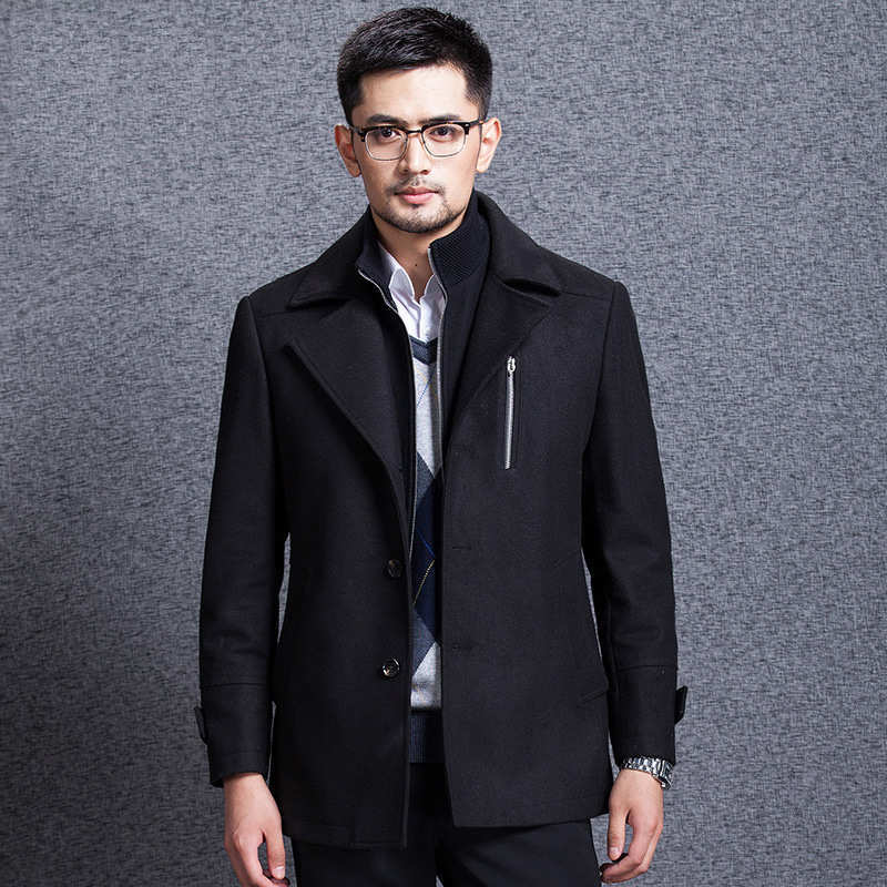 Fall-Autumn winter New Brand Men Single breasted Wool Overcoat Wool Thickness Men's Winter Fashion Coat Men Warm Fashion Clothing