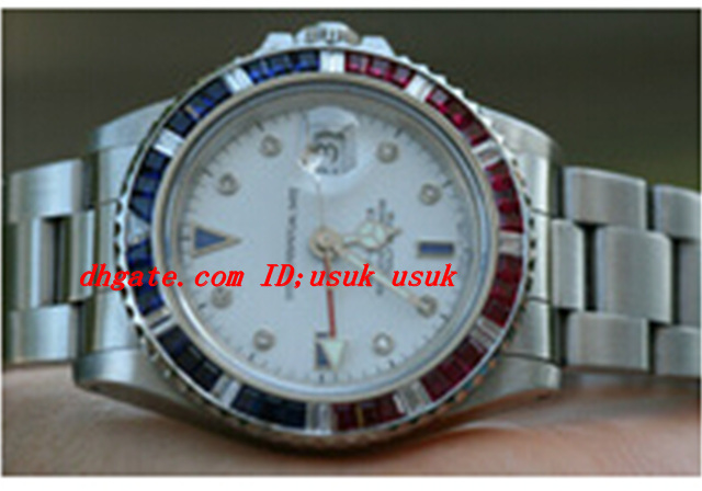 

HOT Sapphire Luxury Wristwatch 40mm 16750 WHITE SAPPHIRE DIAL Stainless Steel Bracelet Automatic Mechanical Mens Watch Men's Watches