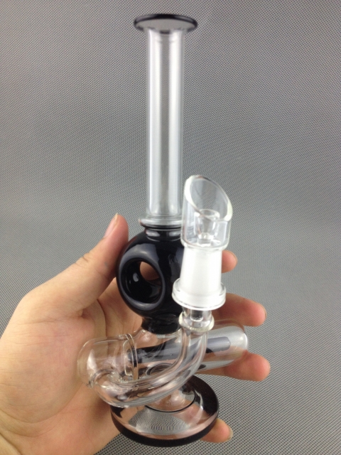 

Hookahs Wholesale oil rigs water pipe 8" mini bong inline with 14.4mm dome nail recycler glass