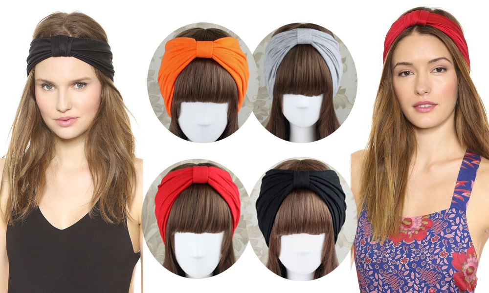 

Fashion Women 2 way Wide Headband Cotton Turban Headwrap Handmade Knot Hearwear 20pcs/lot free shipping, Silver
